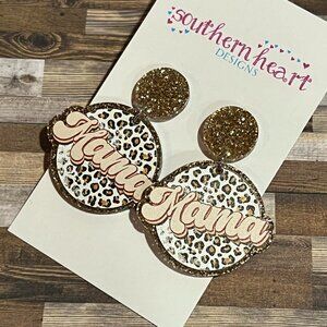 Distressed Mama Earrings